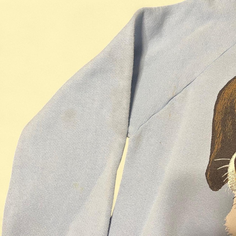 Vintage Beagle Crewneck Sweatshirt 80s Size Medium Kitsch Retro Fido - Picture 5 of 6